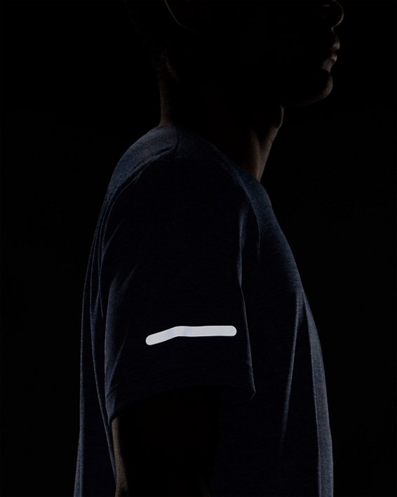Men's UA Seamless Stride Short Sleeve, Blue, pdpMainDesktop image number 3